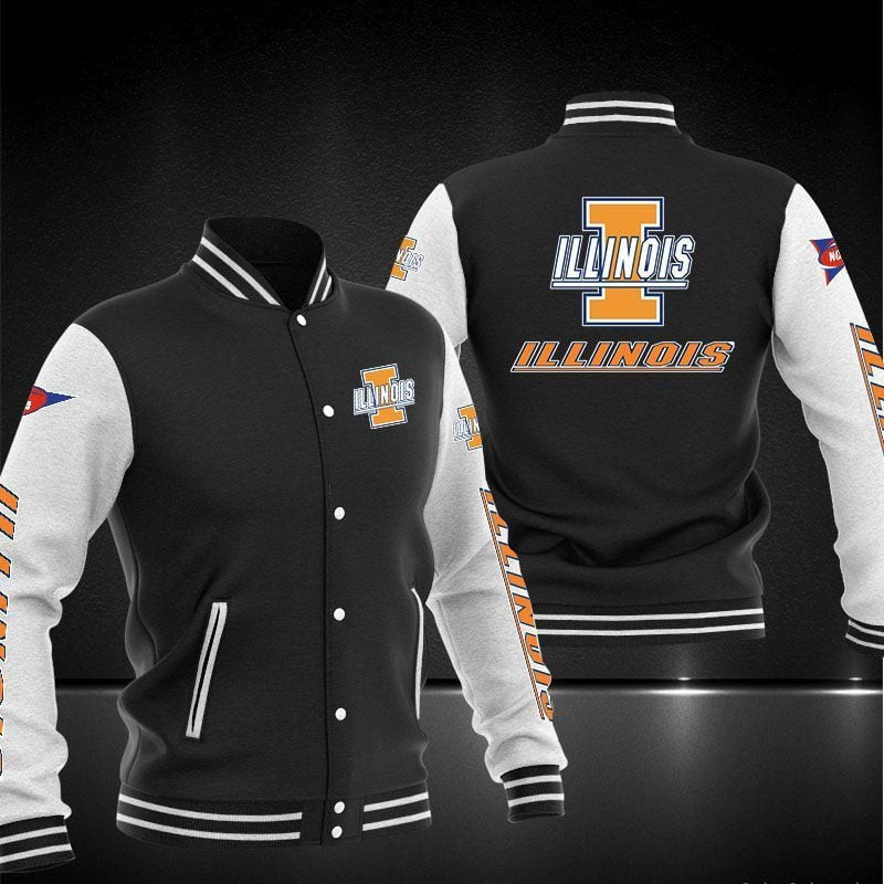 illinois fighting illini ncaa baseball varsity jacket baseball jacket all over print elzor