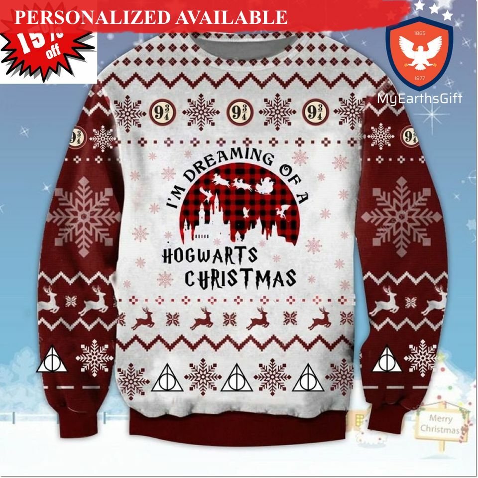 im dreaming of a hogwarts christmas ugly sweater 7461