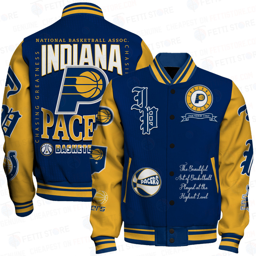 indiana pacers nba print baseball varsity jacket baseball jacket all over print sfat v25 imp2s