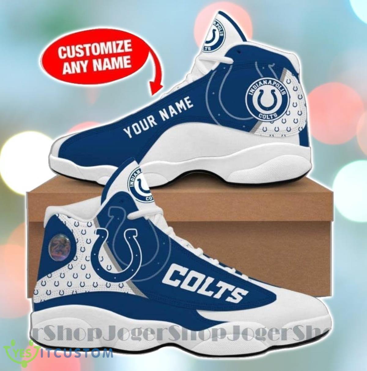 indianapolis colts custom name air jordan 13 sneakers best gift for men and women