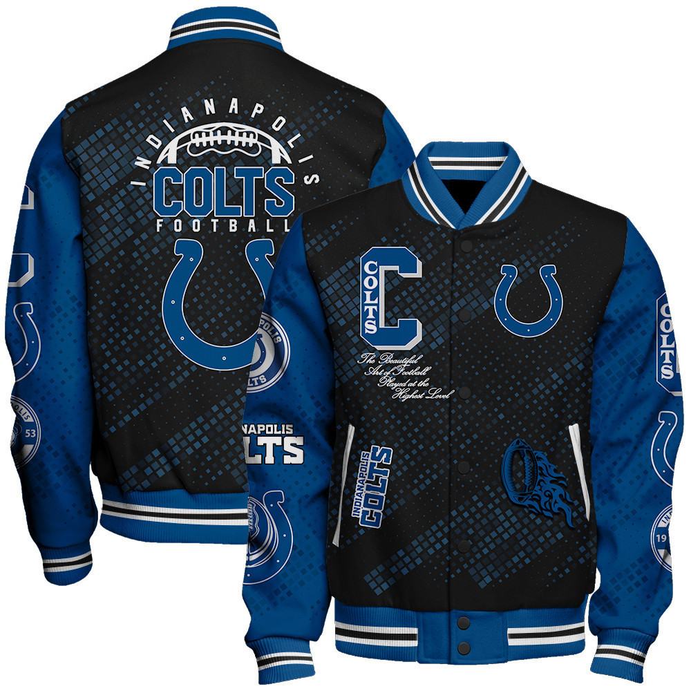 indianapolis colts nfl pattern baseball varsity jacket baseball jacket all over print v13 i0cob