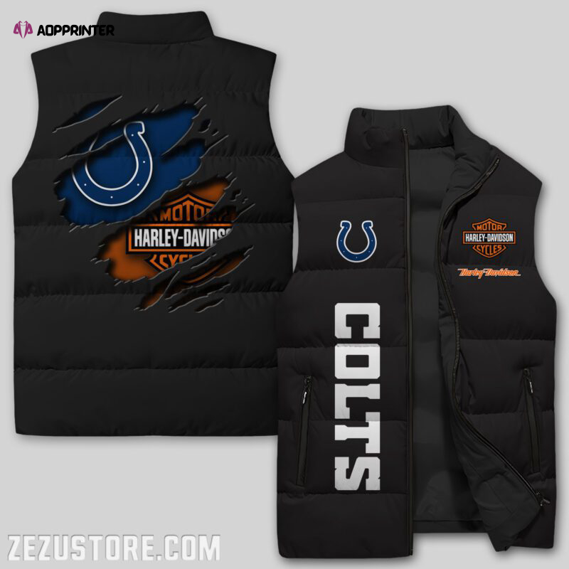 indianapolis colts nfl sleeveless puffer jacket custom for fans spj1036