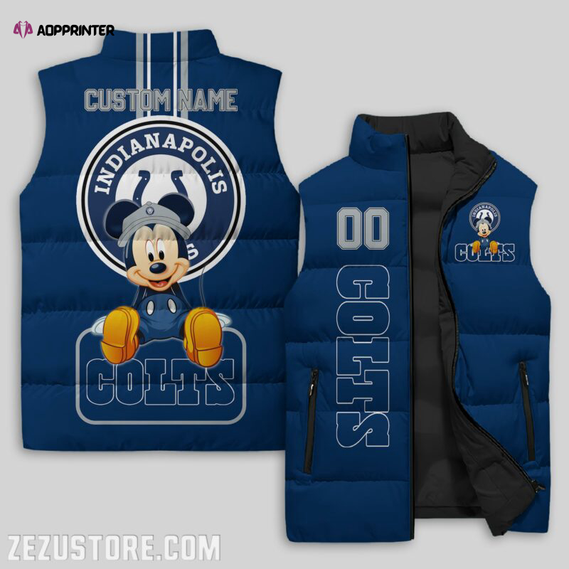 indianapolis colts nfl sleeveless puffer jacket custom for fans spj1485