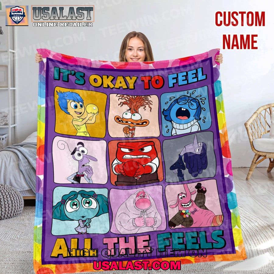 inside out its okay to feel all the feels custom name quilt blanket 1 h2TMS