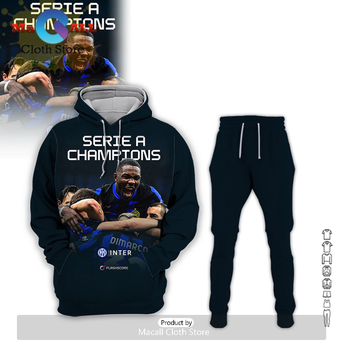 inter milan serie a champions black printed hoodie and pants 1 yttuR