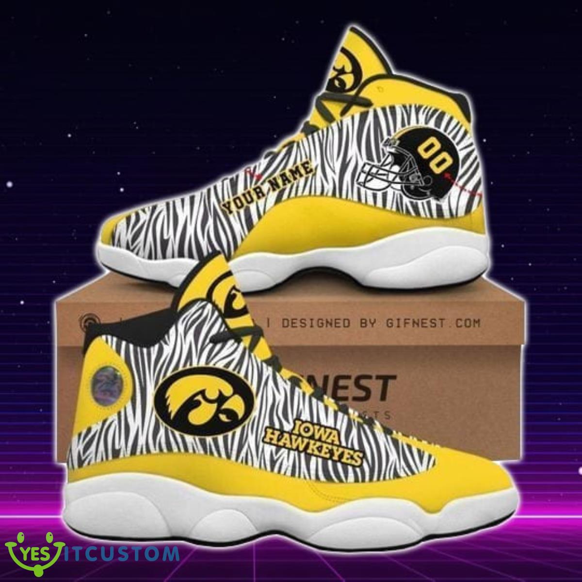 iowa hawkeyes jordan 13 sneakers custom name special gift for men and women