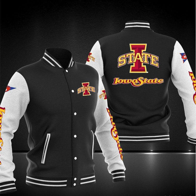 iowa state cyclones logo ncaa baseball varsity jacket baseball jacket all over print knv64