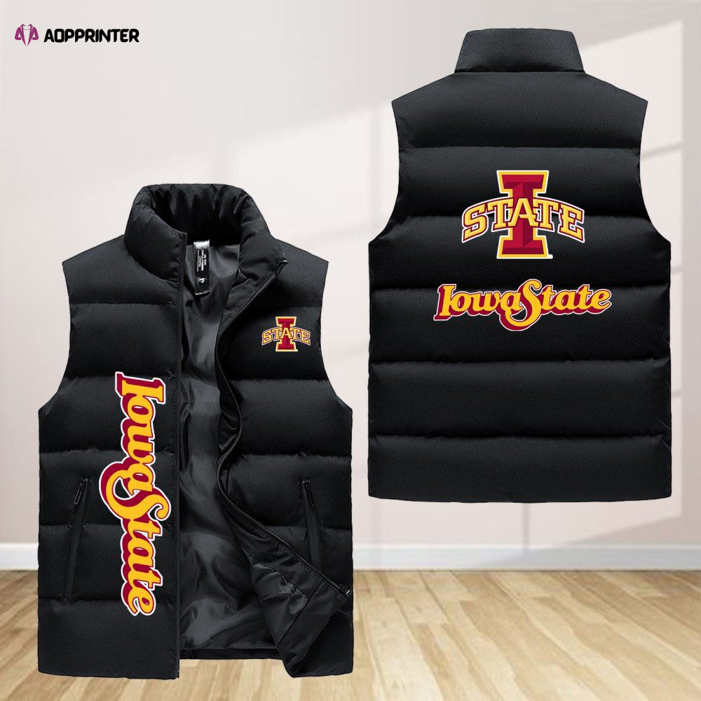 iowa state cyclones sleeveless puffer jacket custom for fans gifts