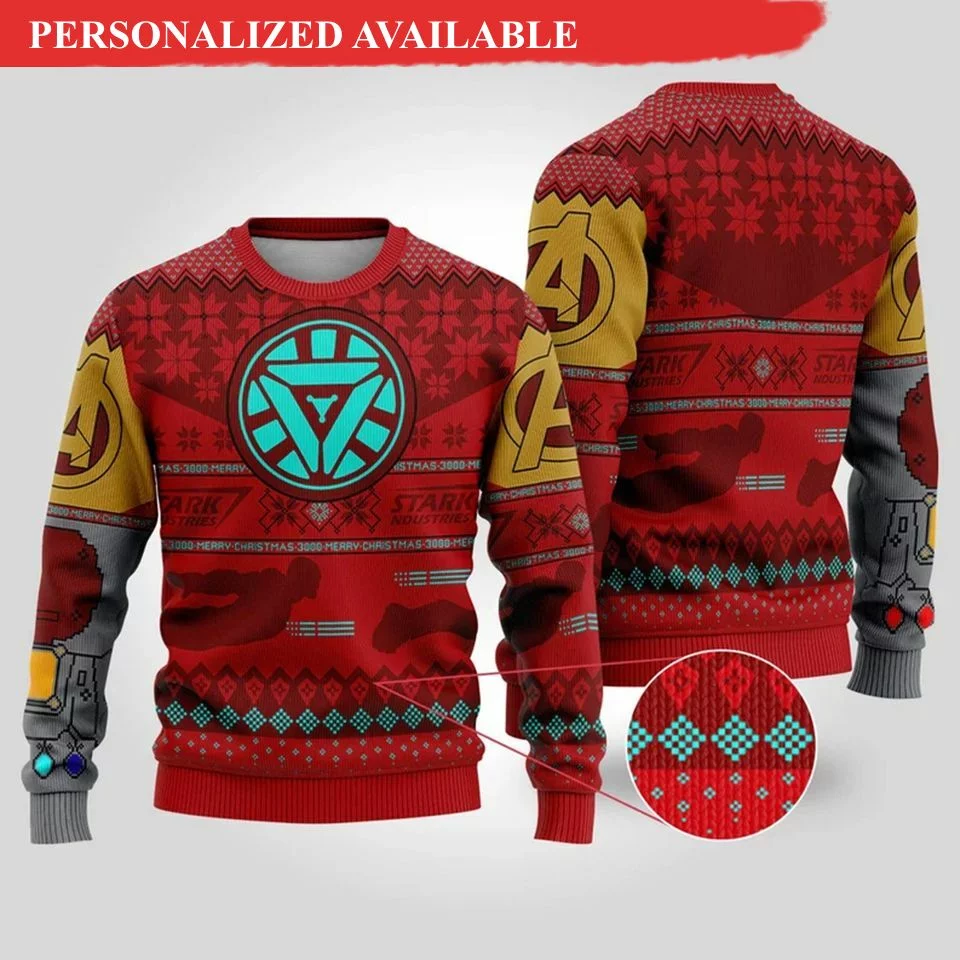 iron man ugly christmas sweater avengers ugly sweater 1109