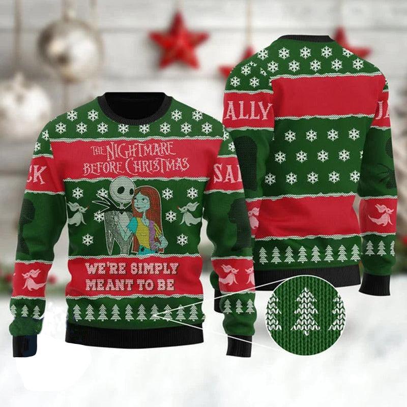 jack and sally we re simply meant to be christmas ugly sweater flexiquor com 1 35665838375191copy