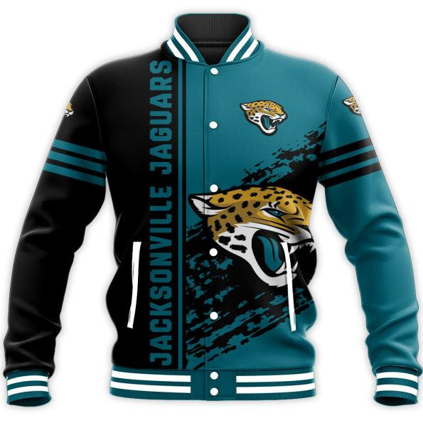 jacksonville jaguars nfl football helmet team color painting 3d print baseball varsity jacket baseball jacket all over print ejnoy