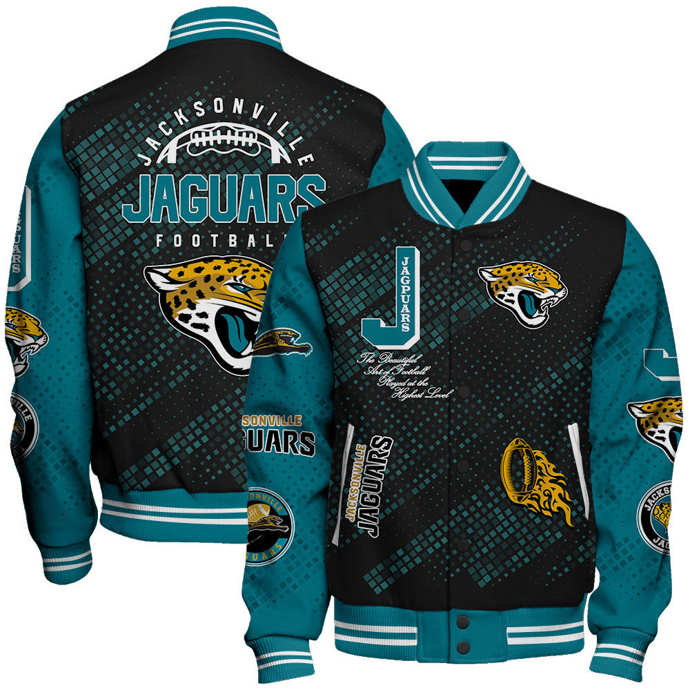 jacksonville jaguars nfl pattern baseball varsity jacket baseball jacket all over print sh1 v3 hxgwq