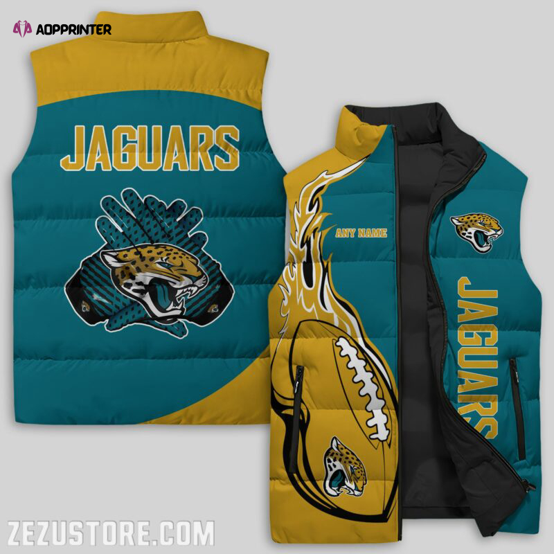 jacksonville jaguars nfl sleeveless puffer jacket custom for fans gifts 1