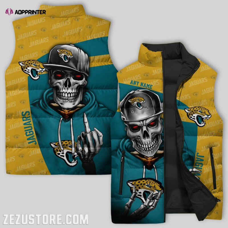 jacksonville jaguars sleeveless puffer jacket custom for fans gifts