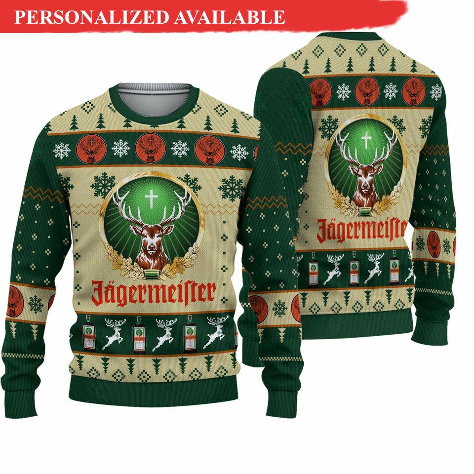 jagermeister beer ugly christmas sweater beer lover sweater 3755