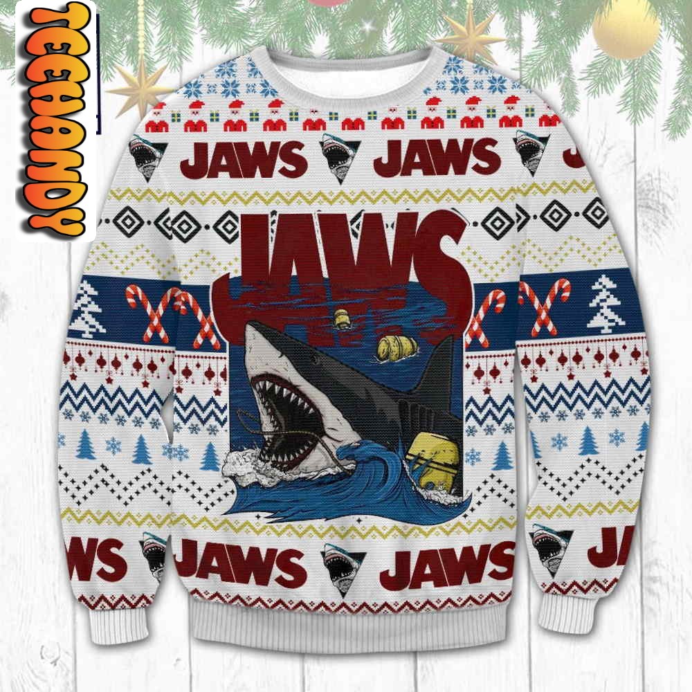 jaws halloween ugly sweater12045