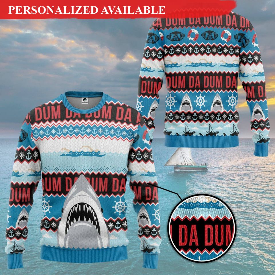 jaws shark ugly christmas sweatshirt jaws christmas ugly sweater 8450