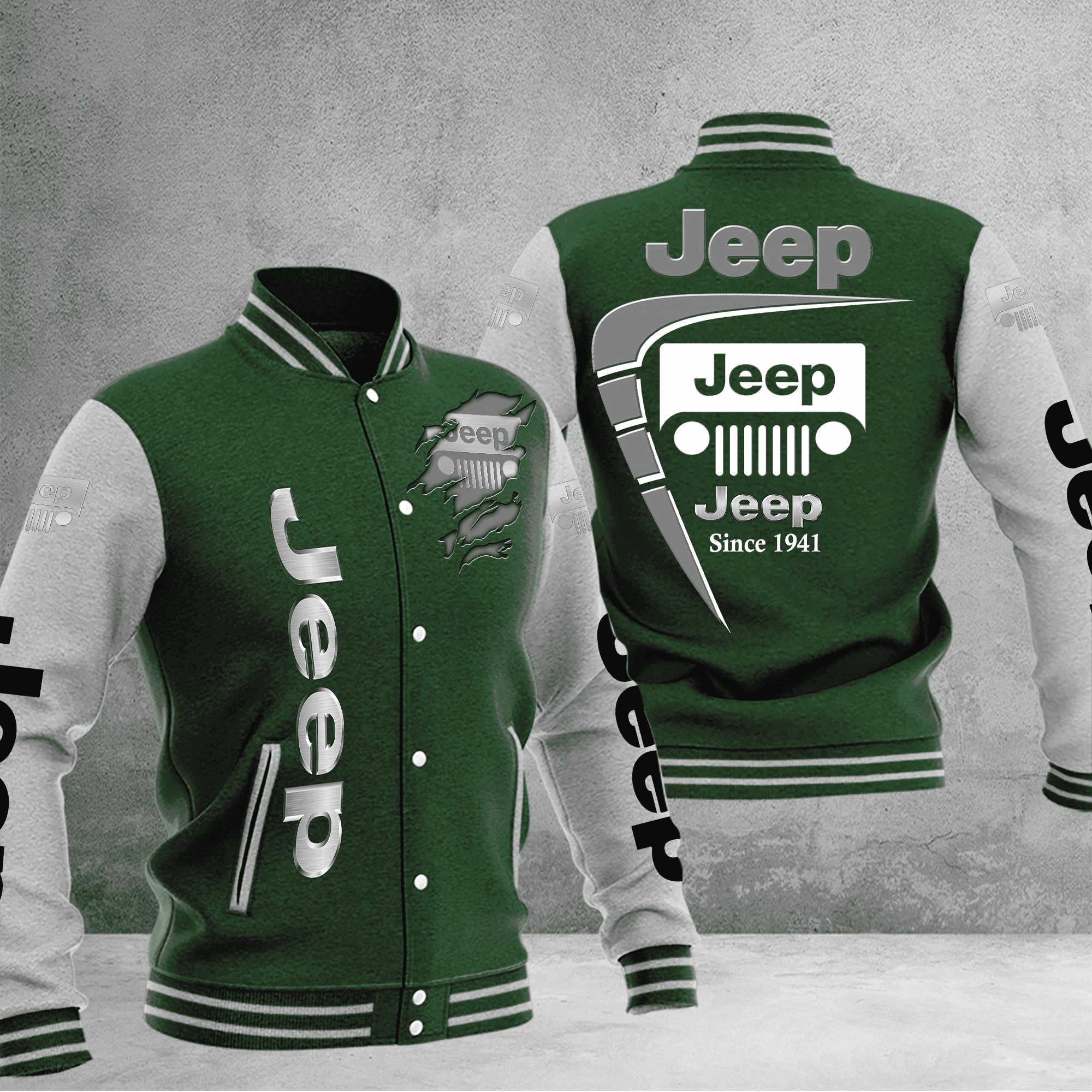 jeep baseball varsity jacket baseball jacket all over print emzgr