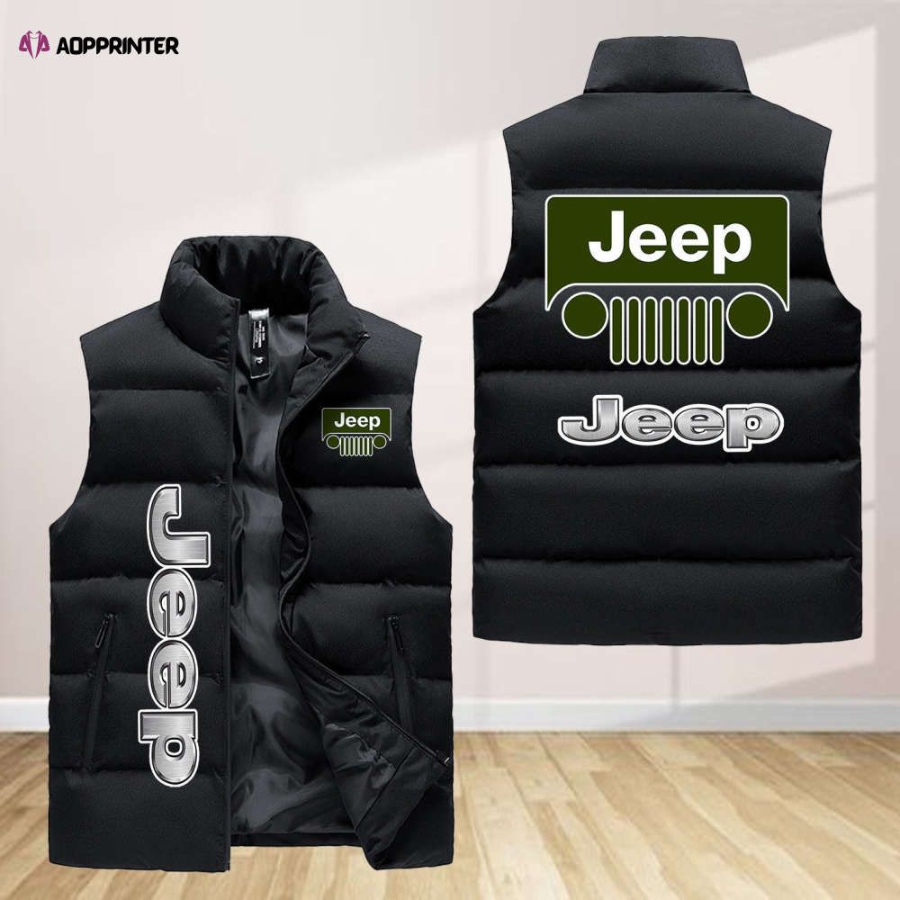 jeep sleeveless puffer jacket custom for fans spj0116