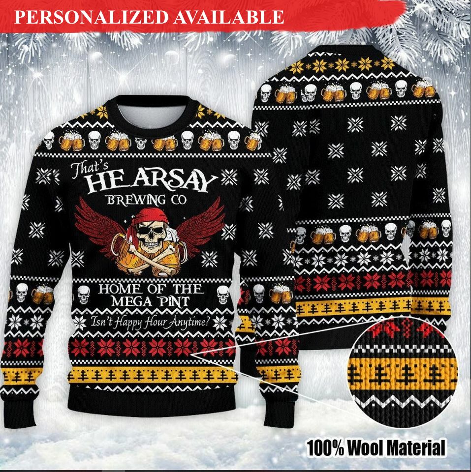 johnny depp hearsay brewing co ugly sweater 8447