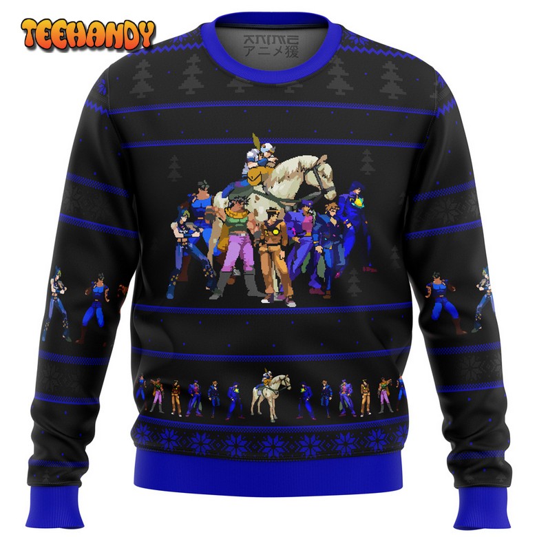 jojos bizarre adventure generations ugly christmas sweater 51iaq