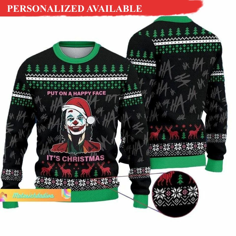 joker horror christmas ugly sweater 4838