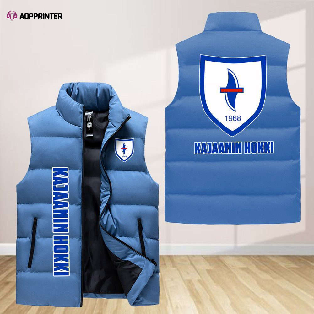 kajaanin hokki sleeveless puffer jacket custom for fans spj0360