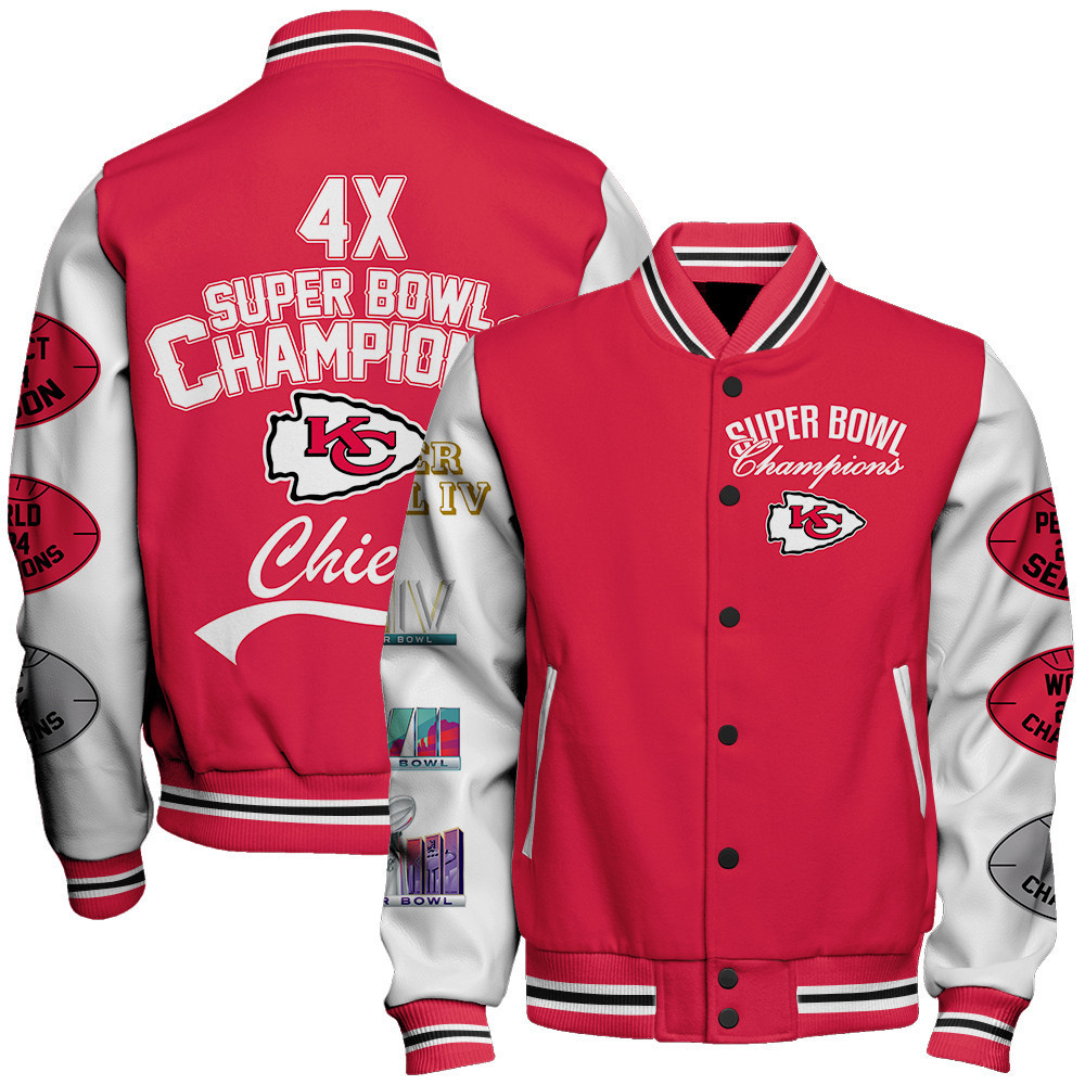 kansas city chiefs 4x champions unisex baseball varsity jacket baseball jacket all over print sfat v8 5bpff