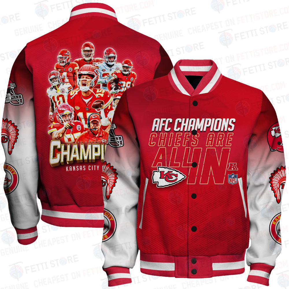 kansas city chiefs afc champions unisex baseball varsity jacket baseball jacket all over print sfat v6 roohr