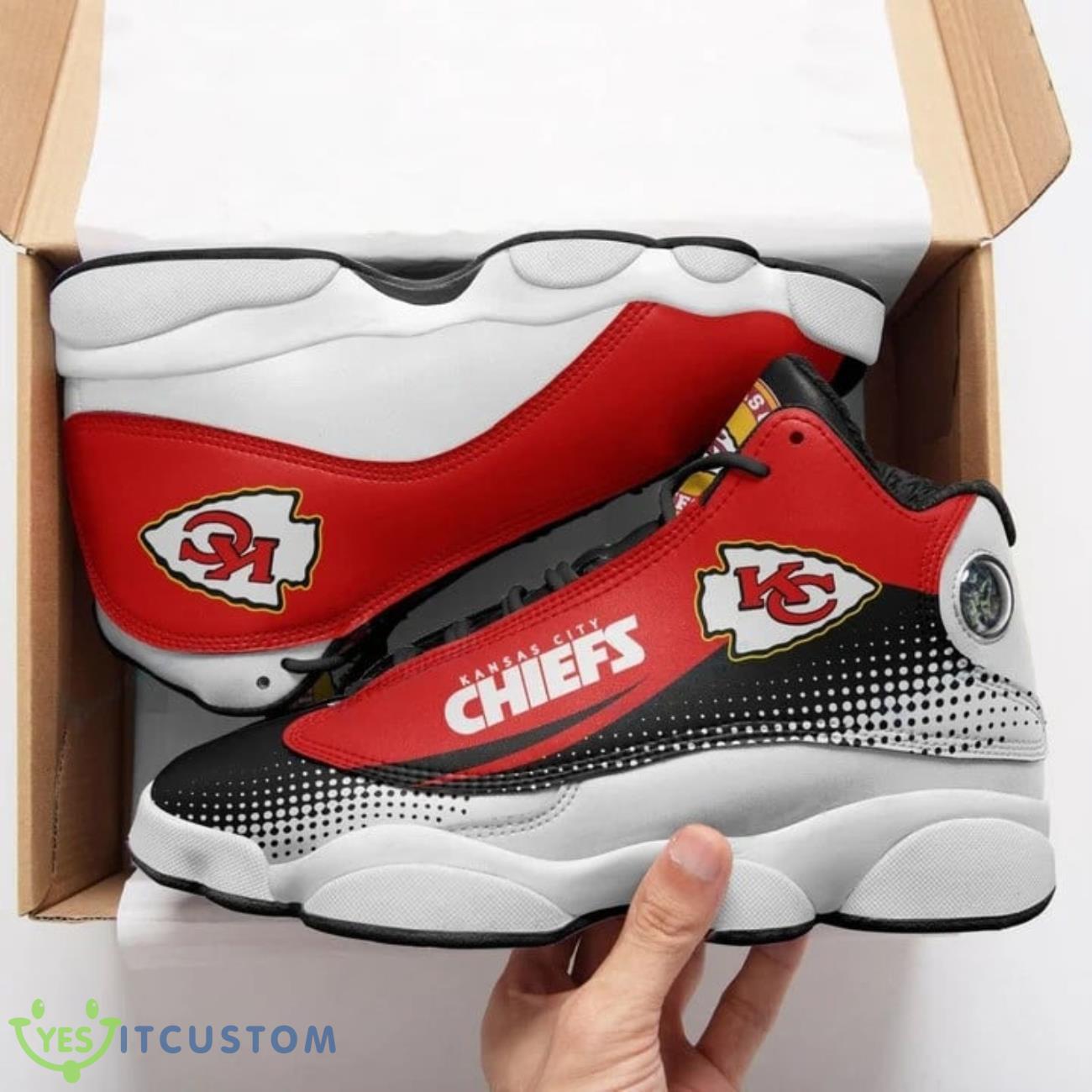 kansas city chiefs air jordan 13 sneakers sport season gift