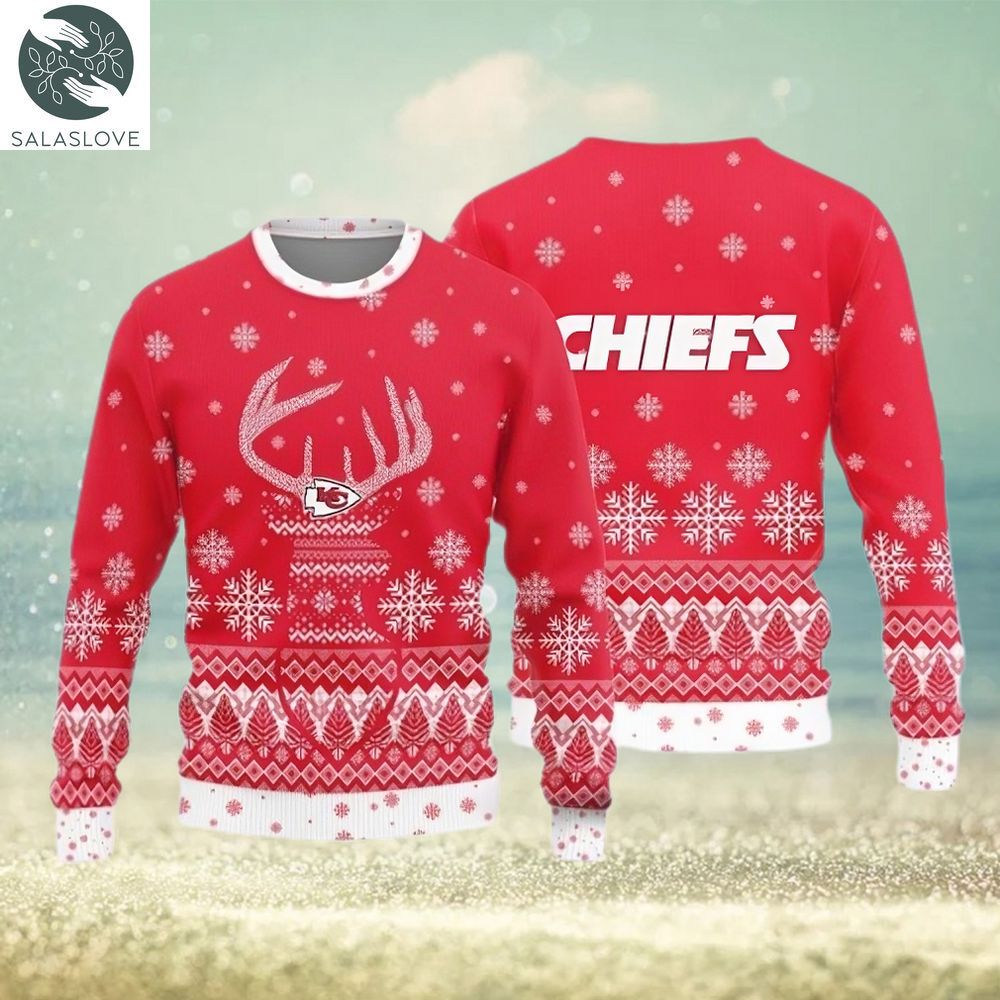 kansas city chiefs christmas reindeer ugly christmas sweater 1 nqiuta