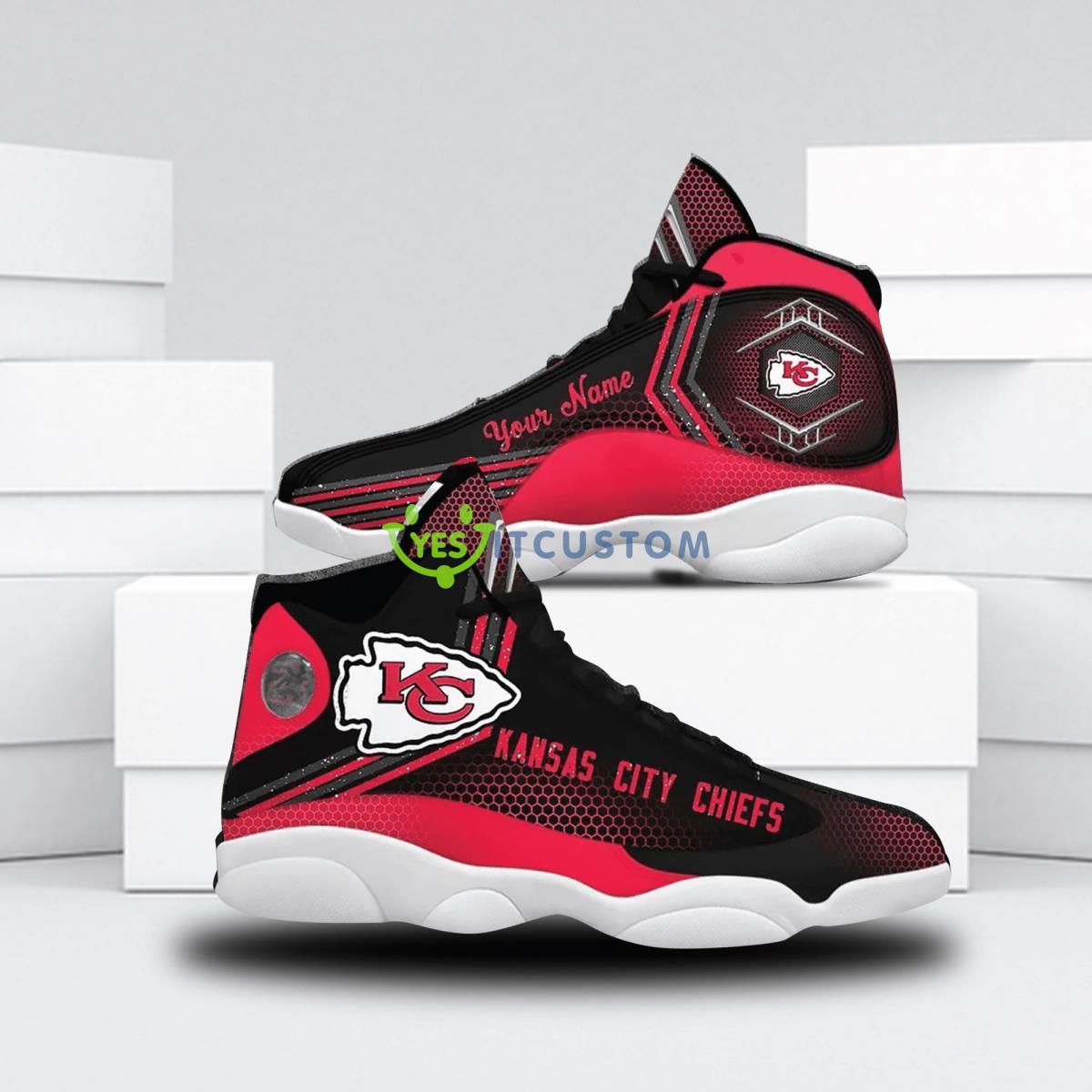 kansas city chiefs football style custom name air jordan 13 shoes