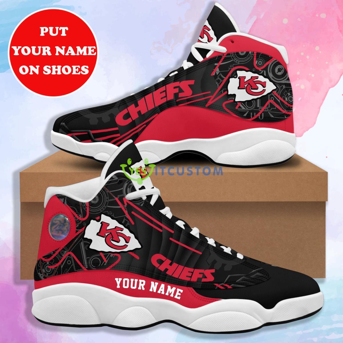 kansas city chiefs football team best custom name air jordan 13 sneaker