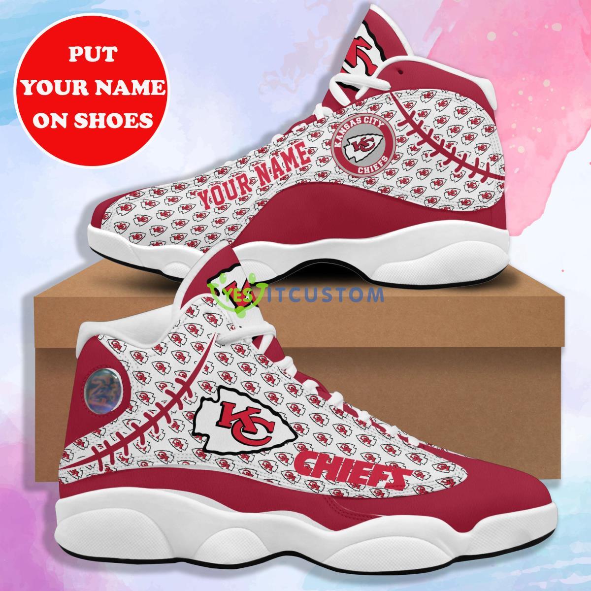 kansas city chiefs football team trending custom name air jordan 13 sneaker