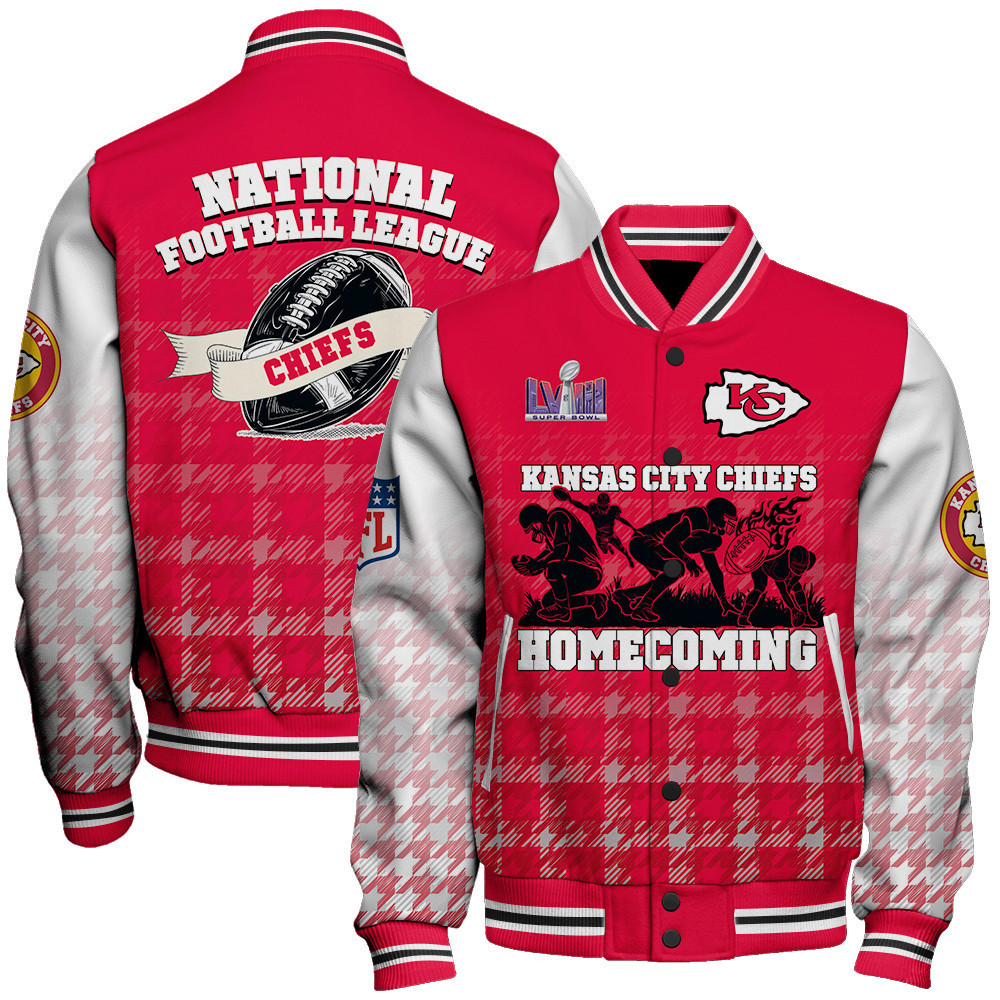 kansas city chiefs lviii home coming baseball varsity jacket baseball jacket all over print vdpag