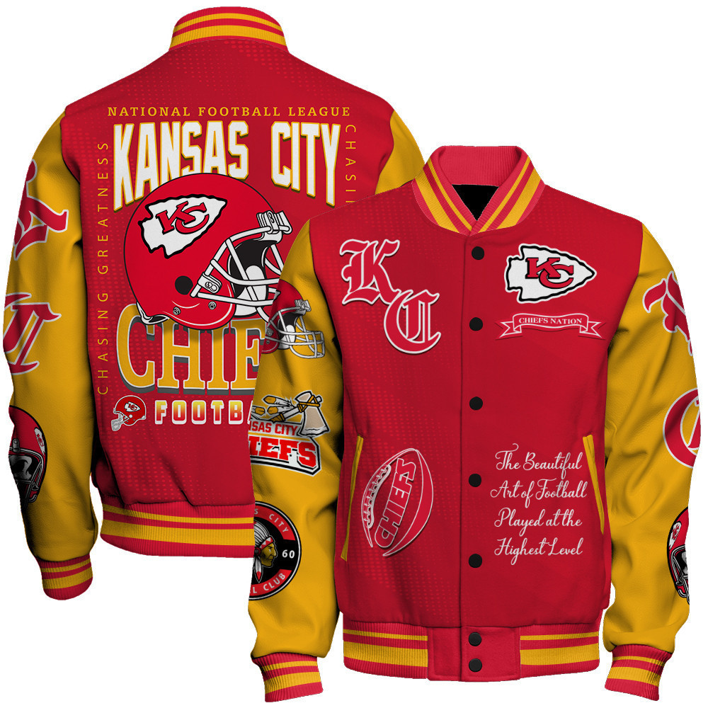 kansas city chiefs nfl 2024 american football conference unisex baseball varsity jacket baseball jacket all over print v3 lkuar