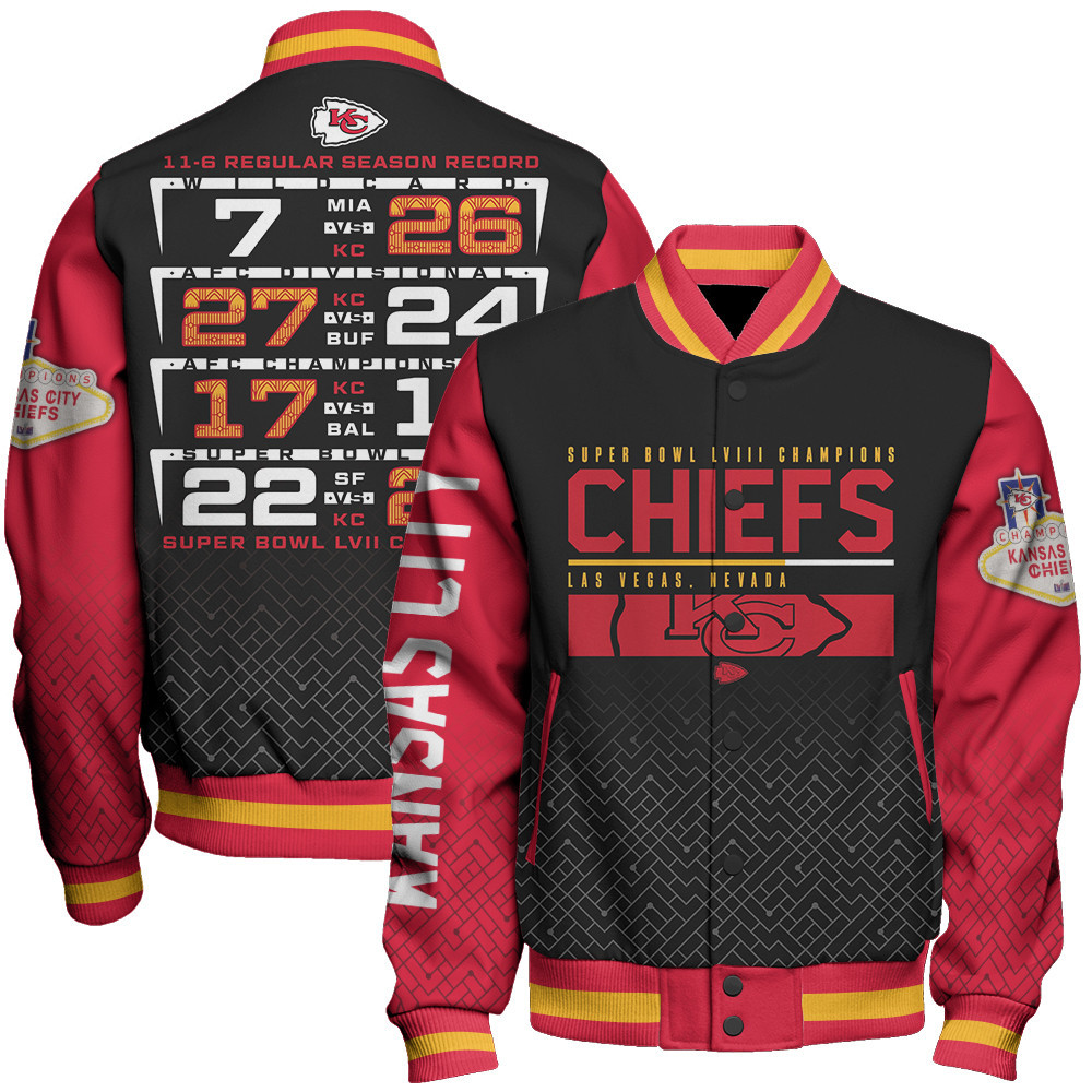 kansas city chiefs nfl 2024 champions unisex baseball varsity jacket baseball jacket all over print v21 sodw7