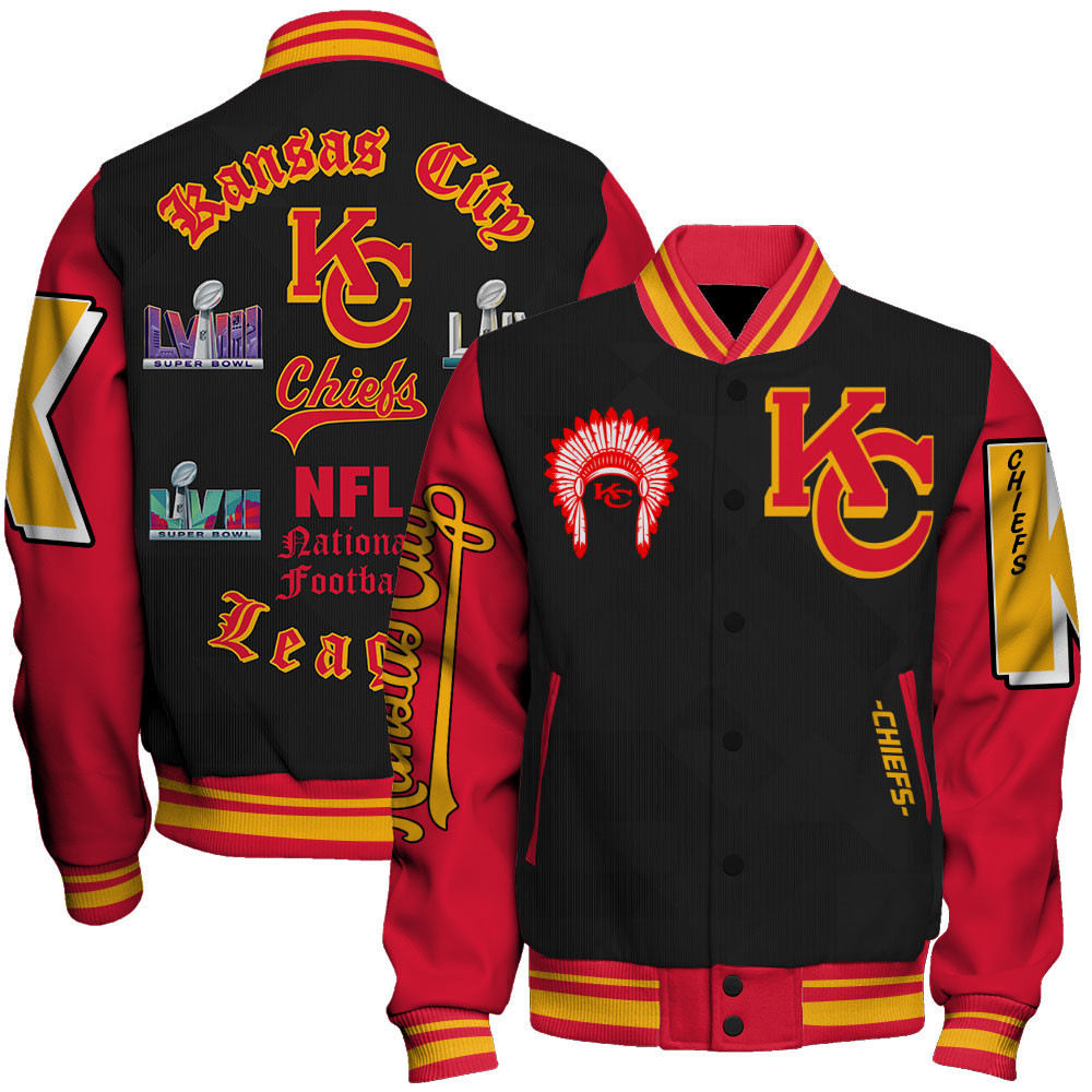 kansas city chiefs nfl 2024 unisex baseball varsity jacket baseball jacket all over print sfat v25 h4mmf