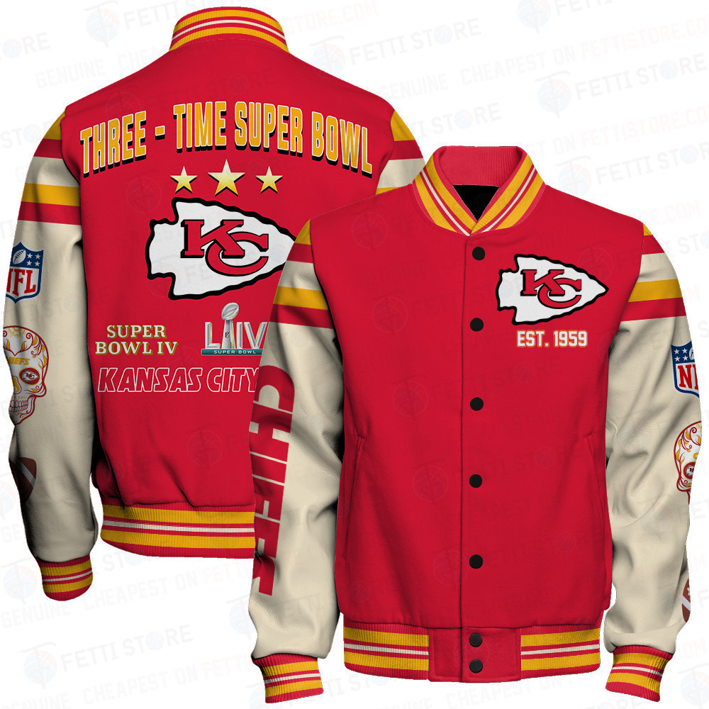 kansas city chiefs nfl baseball varsity jacket baseball jacket all over print sfat v2 rigzt