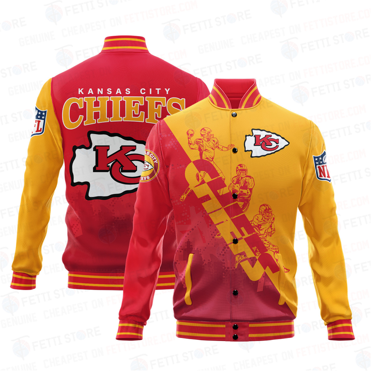 kansas city chiefs nfl baseball varsity jacket baseball jacket all over print shdl 9ysdb