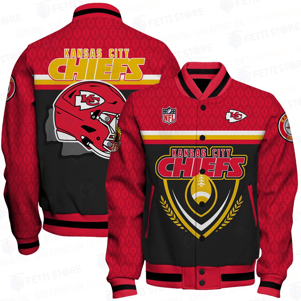 kansas city chiefs nfl baseball varsity jacket baseball jacket all over print stm v10 7za7r