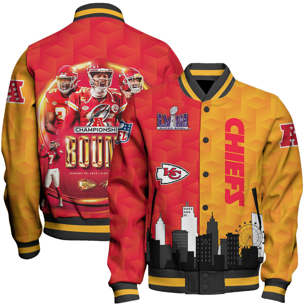 kansas city chiefs nfl baseball varsity jacket baseball jacket all over print stm v11 l45ud