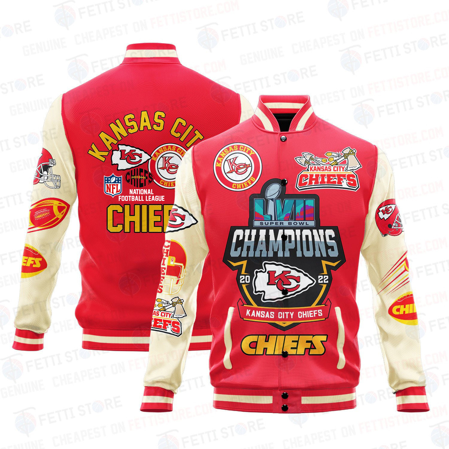 kansas city chiefs nfl pattern baseball varsity jacket baseball jacket all over print lqnxr