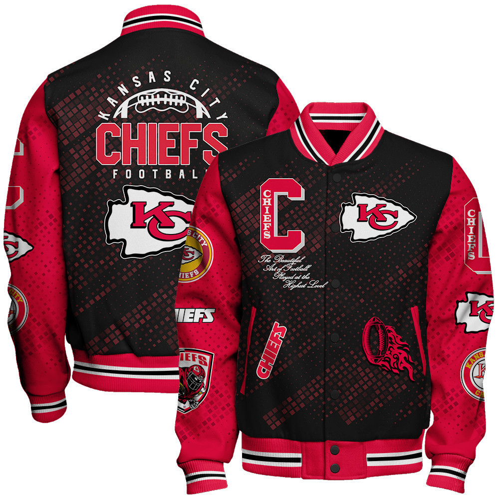 kansas city chiefs nfl pattern baseball varsity jacket baseball jacket all over print sh1 v3 qemhx