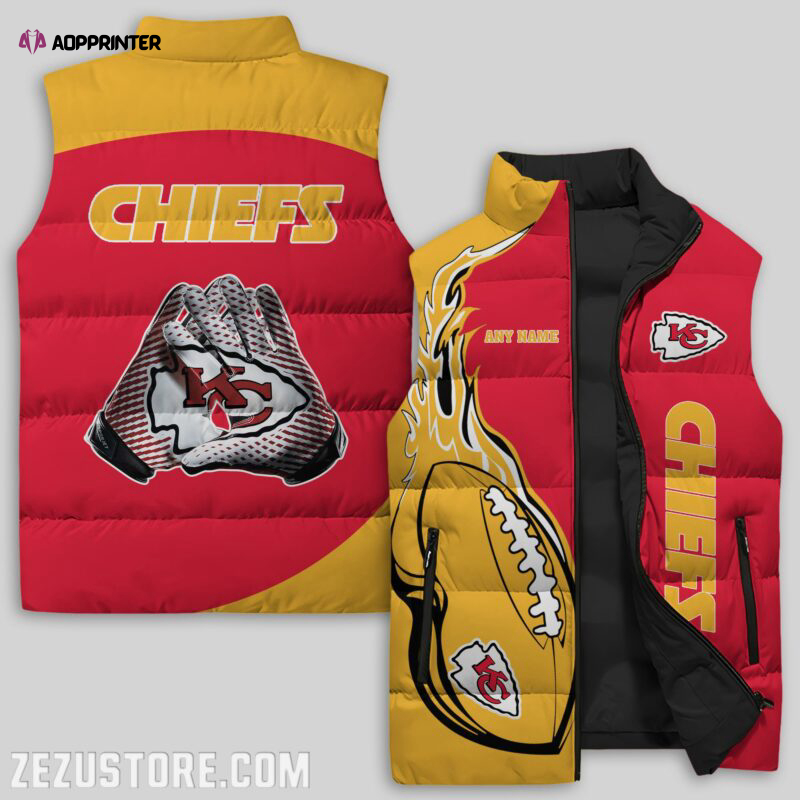 kansas city chiefs nfl sleeveless puffer jacket custom for fans spj1633