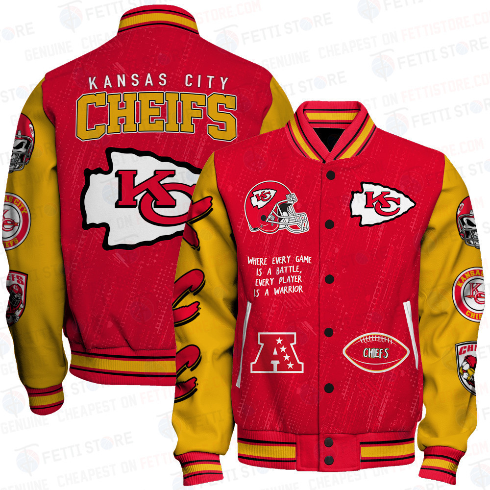 kansas city chiefs nfl unisex baseball varsity jacket baseball jacket all over print sfat v5 u8idk