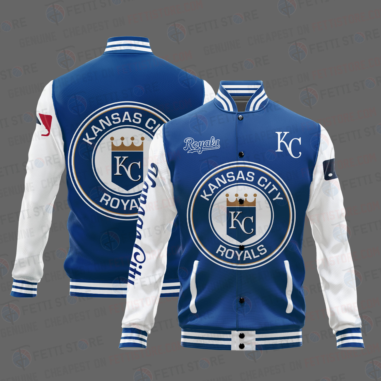 kansas city royals mlb baseball varsity jacket baseball jacket all over print stm zuleo