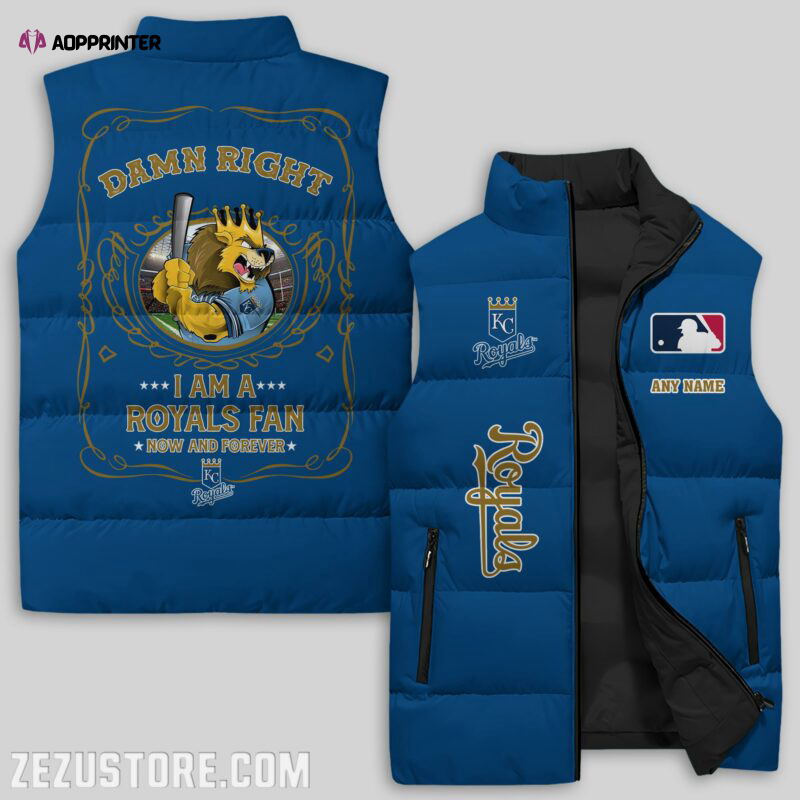 kansas city royals mlb sleeveless puffer jacket custom for fans spj1822