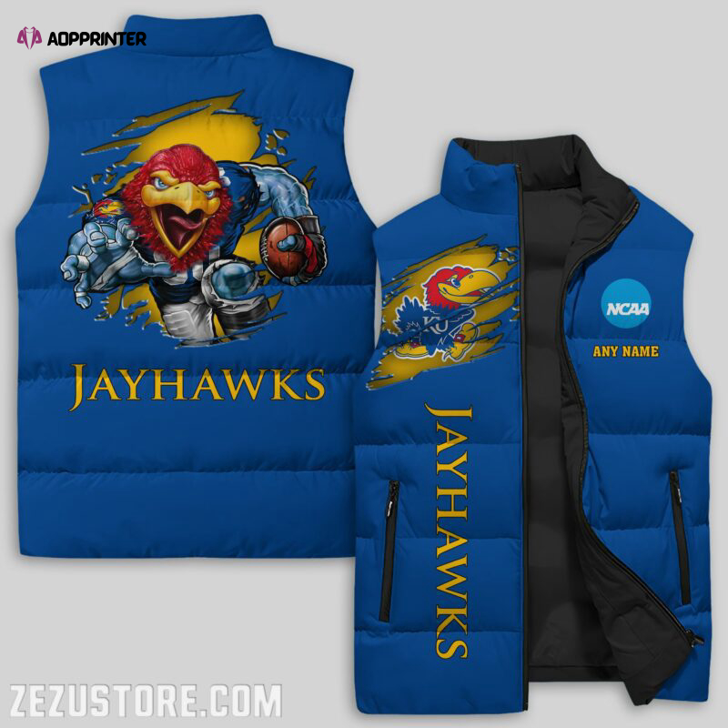 kansas jayhawks sleeveless puffer jacket custom for fans gifts 6