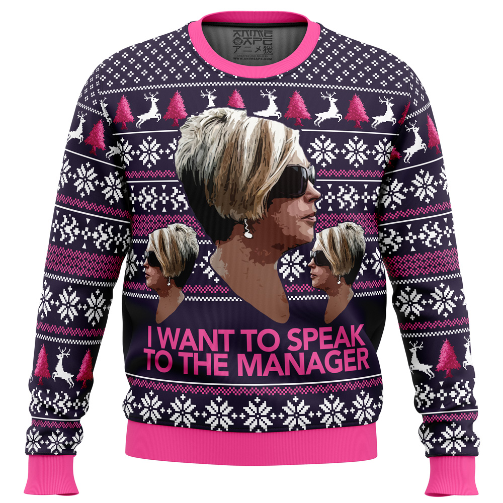 karen Ugly Christmas Sweater front mockup